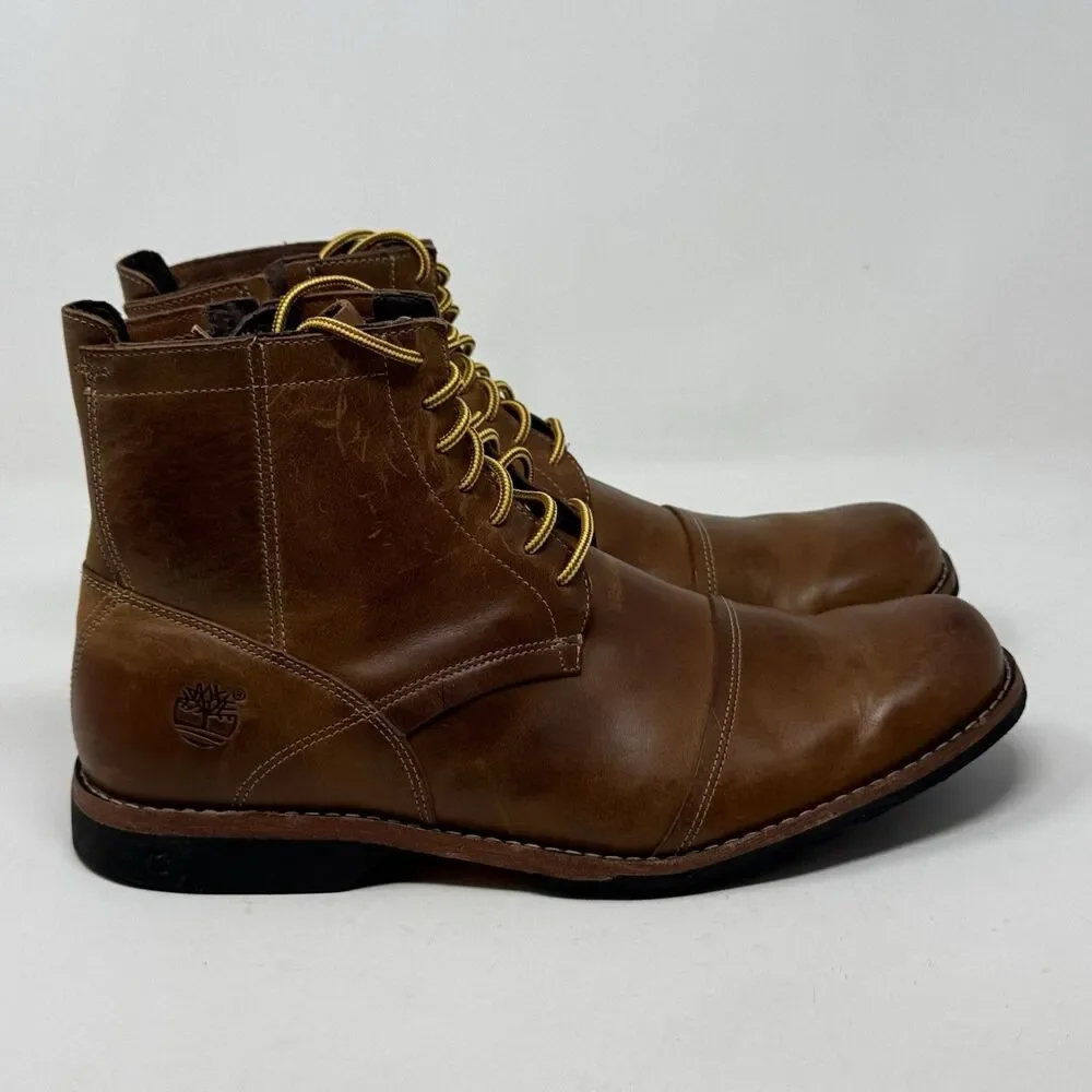 Timberland Earthkeepers City Chukka Boots Mens 10.5 M Brown Leather Side Zip